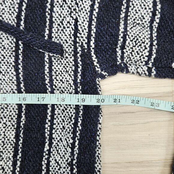 FRANK'S Womens Blue Mexican Baja Hoodie Poncho Size Medium - Picture 5 of 7